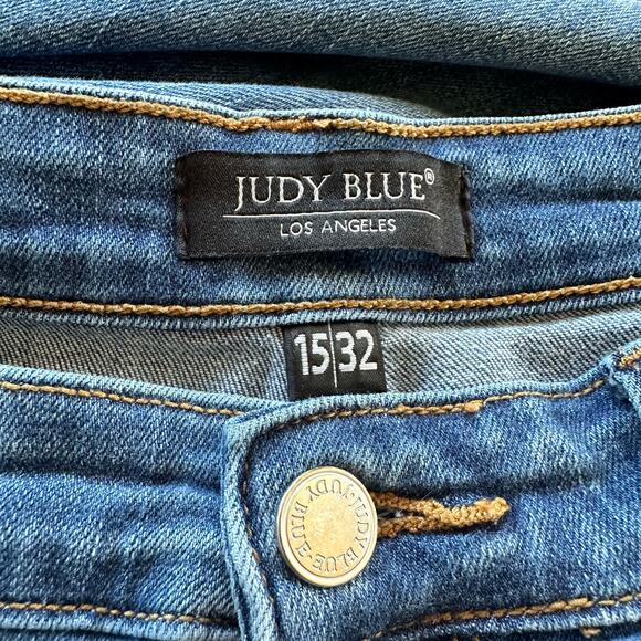 Judy Blue High Waist Skinny Distress Jeans style jb82150MD size 15 32 - Picture 4 of 9